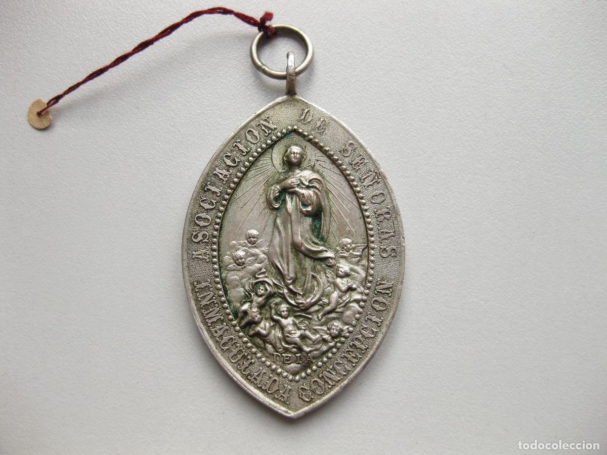Militaria: MEDALLA DE LA ASOCIACI&Oacute;N DE SE&Ntilde;ORAS INMACULADA CONCEPCI&Oacute;N. ALFONSO XIII. DAMAS PATRONA INFANTERIA