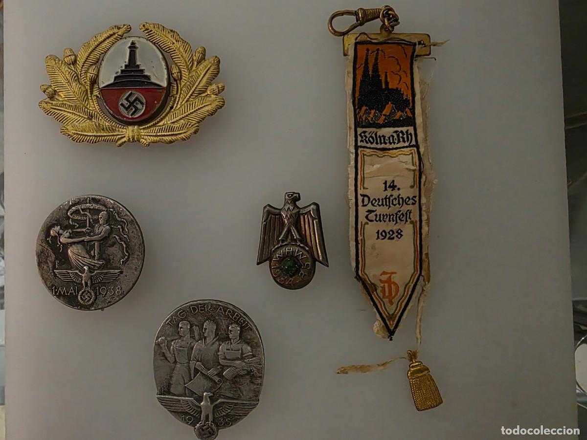 Militaria: Lote insignias originales Alemania Nazi / Tercer Reich IIWW &ndash; Turnfest K&ouml;ln 1928, Tag der Arbeit
