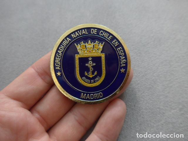 Militaria: Medalla original de Agregaduria naval de Chile en Espa&ntilde;a, embajada espa&ntilde;ola, CESEDEN.