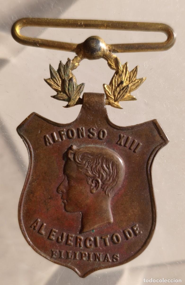 Militaria: Medalla al Ej&eacute;rcito de Filipinas. Valor, Disciplina, Lealtad. 1896-1898. Alfonso XIII.