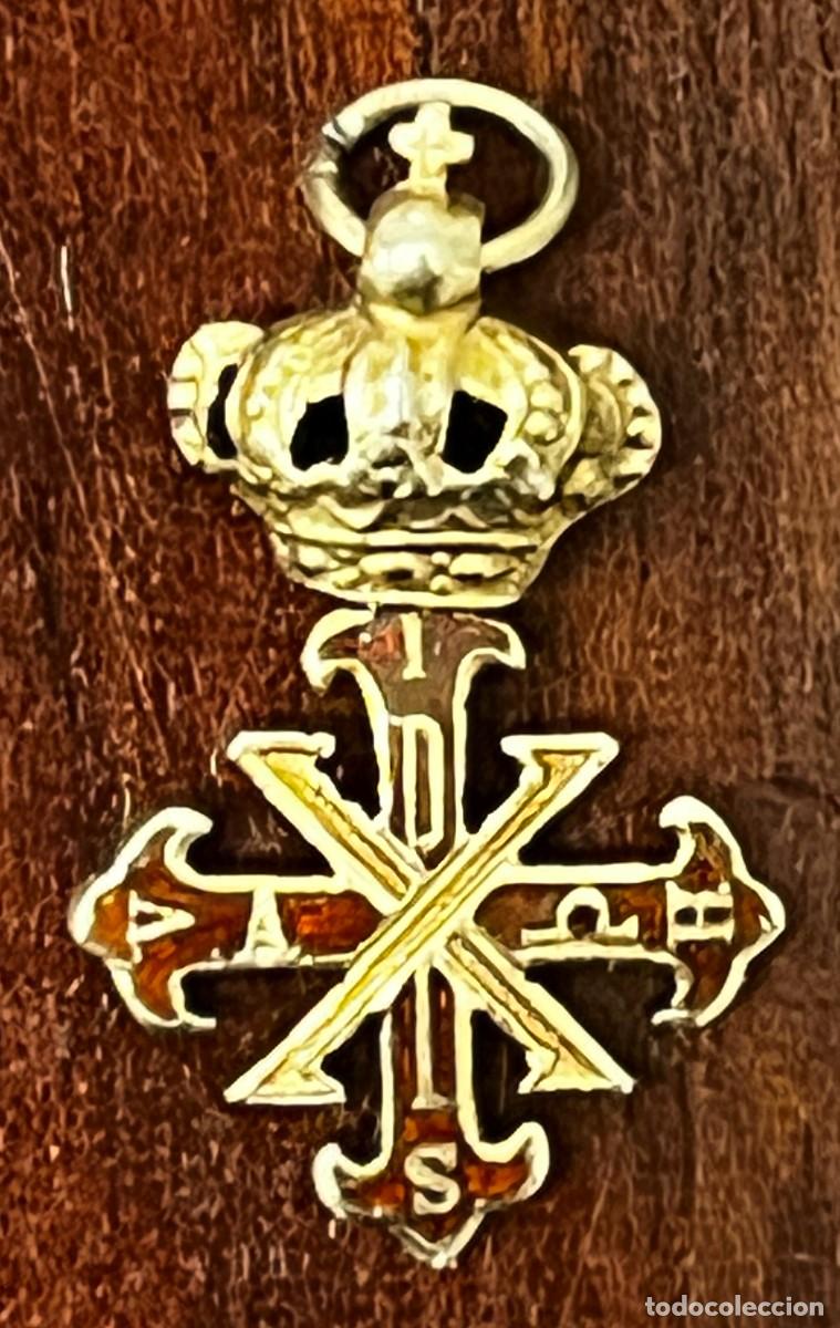 Militaria: Antigua Miniatura de Caballero, Sagrada Orden Militar Constantiniana de San Jorge, Plata y Esmalte