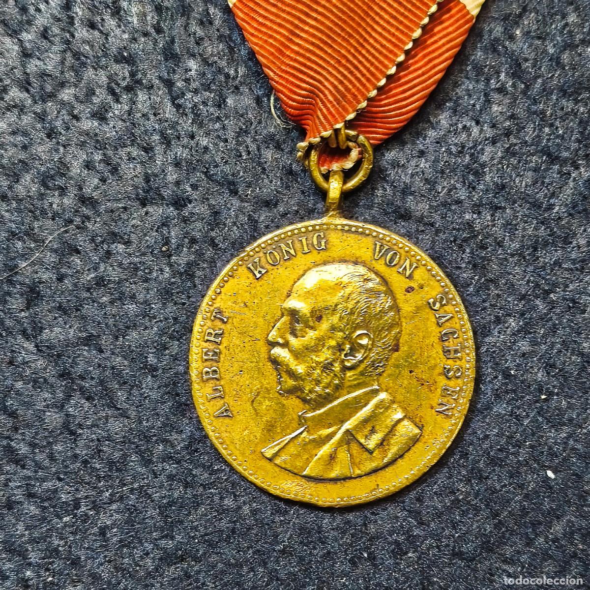Militaria: MEDALLA DE ALBERTO K&Ouml;NIG VON SACHSEN. SACHS - THURING -INDUSTRIE LEIPZIG 1897. BRONCE