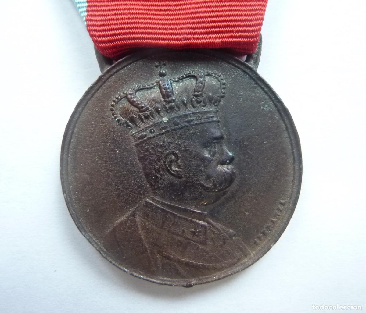 Militaria: Italia: Medalla italiana de la campa&ntilde;a colonial en &Aacute;frica. Humberto I