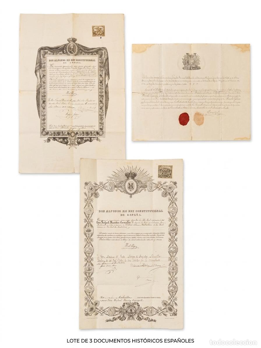 Militaria: Lote concesiones &oacute;rdenes militares Espa&ntilde;a