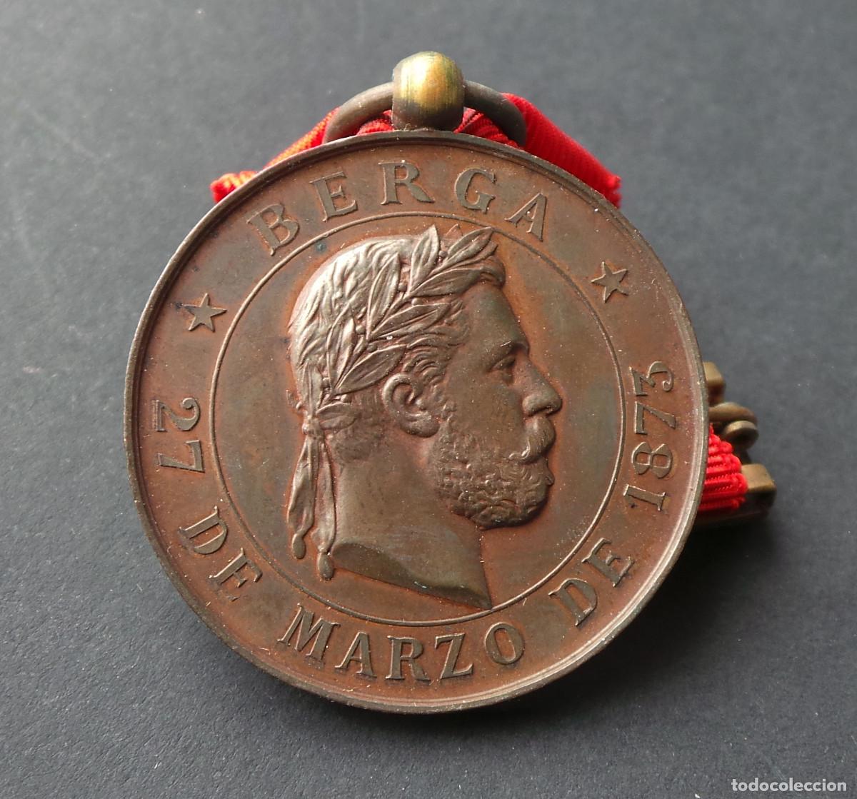 Militaria: BERGA 1873, CONMEMORA LA VICTORIA CARLISTA EN LA BATALLA DE BERGA DURANTE LA TERCERA GUERRA.