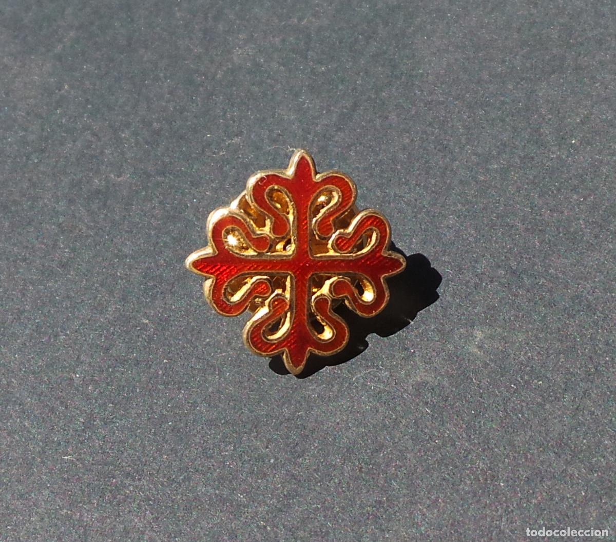 Military Antiques: MEDALLA SOLAPA. ESMALTE AL FUEGO. CRUZ DE CALATRAVA.