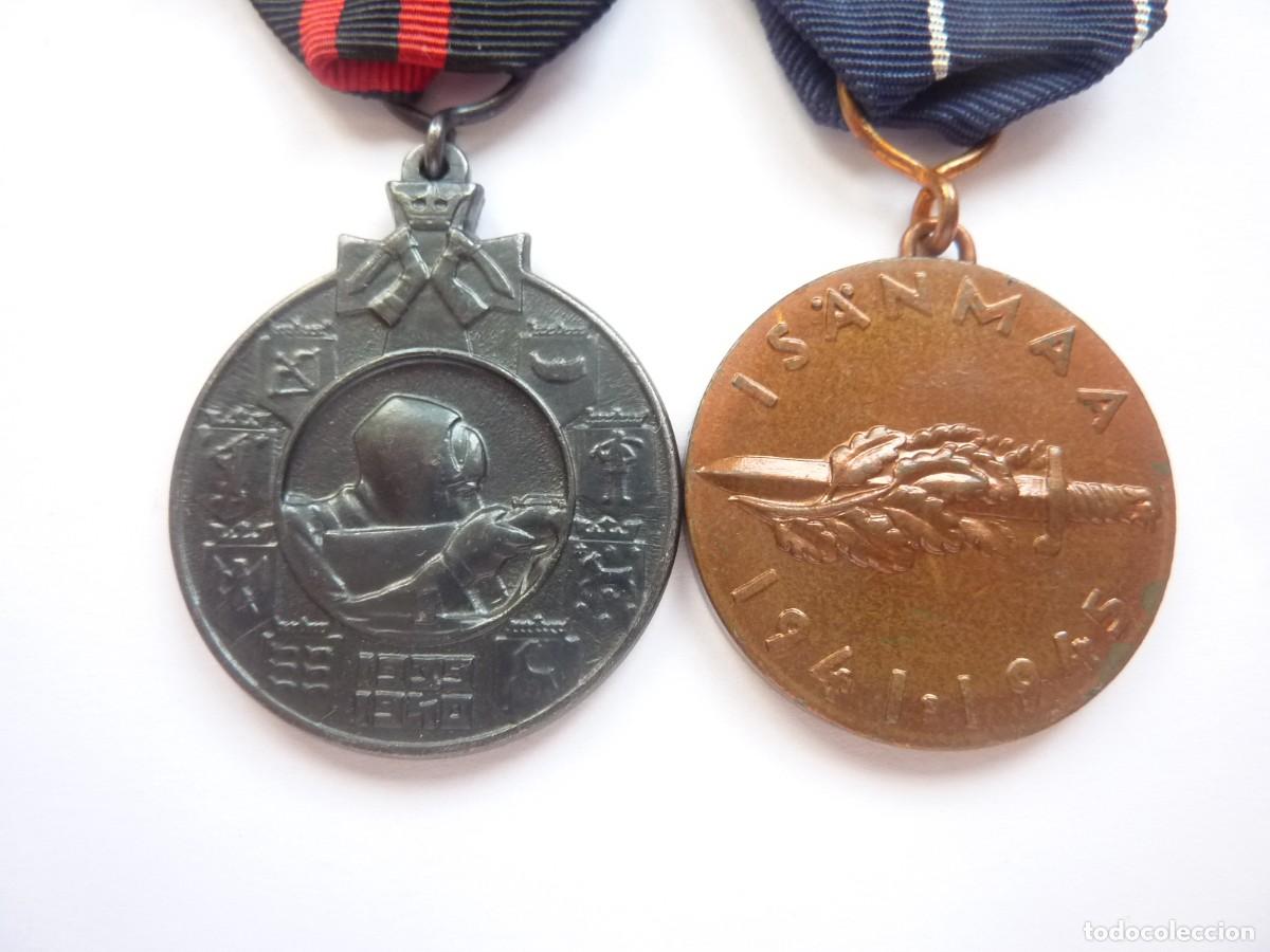 Militaria: Finlandia: Lote de 2 medallas de la Segunda Guerra Mundial: Guerra de Invierno y de Continuaci&oacute;n