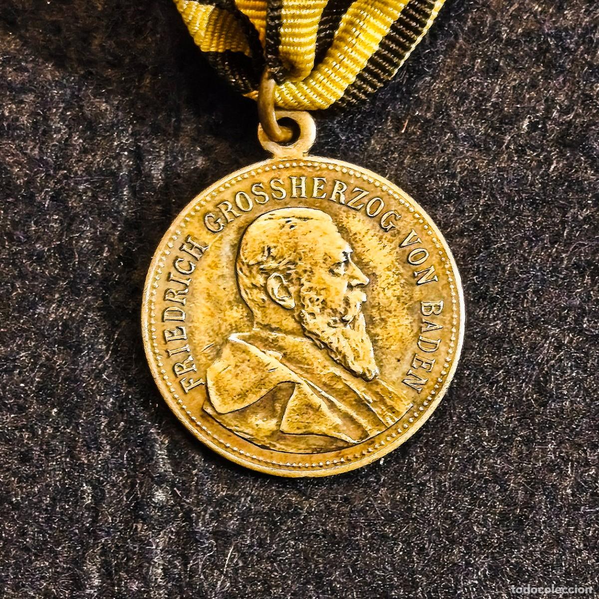 Militaria: MEDALLA FRIEDRICH GROSSHERZOG VON BADEN .70 A&Ntilde;OS DEL GRAN DUQUE DE BADEN. BRONCE. A&Ntilde;O 1896
