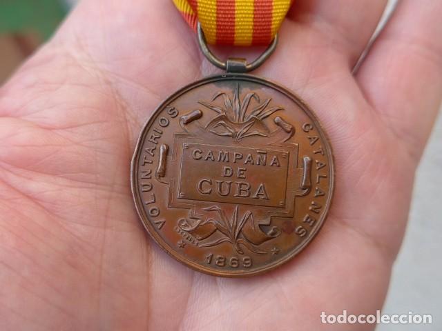Militaria: MEDALLA VOLUNTARIOS CATALANES EN LA CAMPA&Ntilde;A DE CUBA 1869 - UNIFACIAL