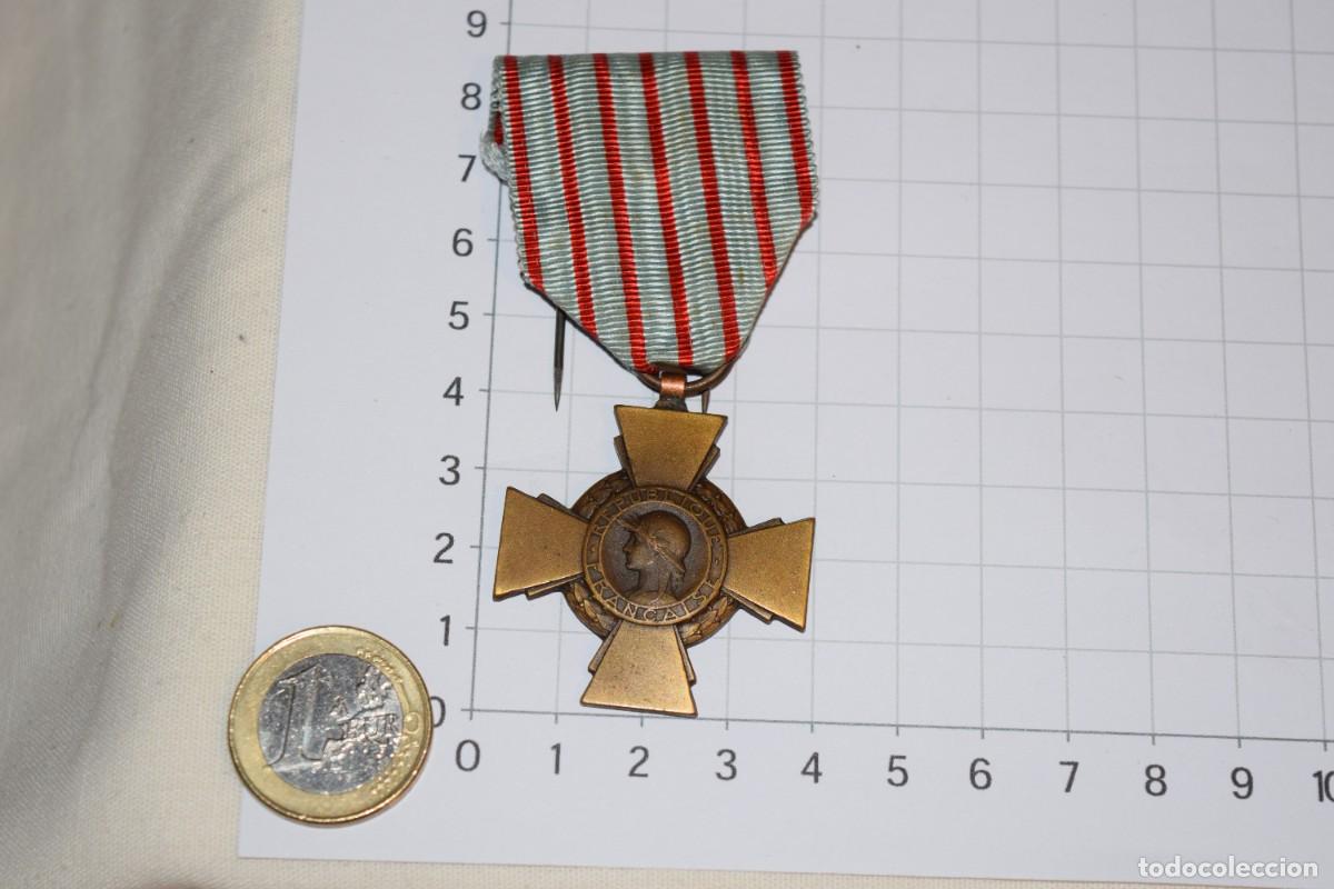 Militaria: Vintage, original, MEDALLA CROIX DU COMBATTANT / REP&Uacute;BLICA FRANCESA - A&ntilde;os 1939 / 45 - &iexcl;Mira fotos!!