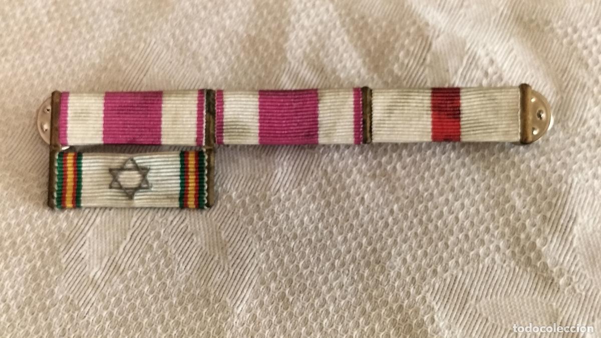 Militaria: PASADOR DE CONDECORACIONES PARA DIARIO DE 4 CONCESIONES.