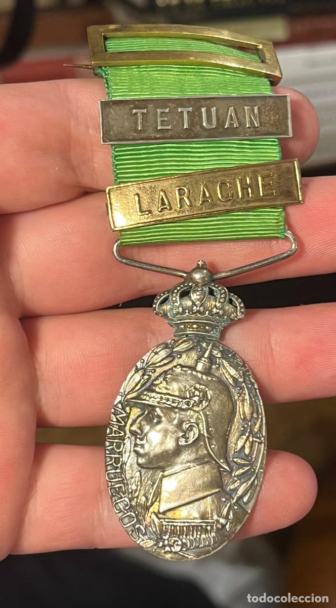 Militaria: MEDALLA CAMPA&Ntilde;A DE &Aacute;FRICA ALFONSO XIII BA&Ntilde;O DE PLATA PASADORES LARACHE TETU&Aacute;N
