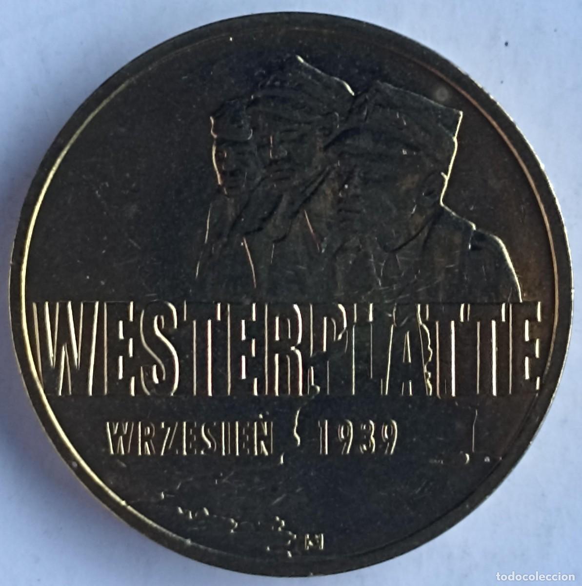 Militaria: Moneda batalla de Westerplatte 1939 (III Reich Hitler- Nazi- Alemania) WWII
