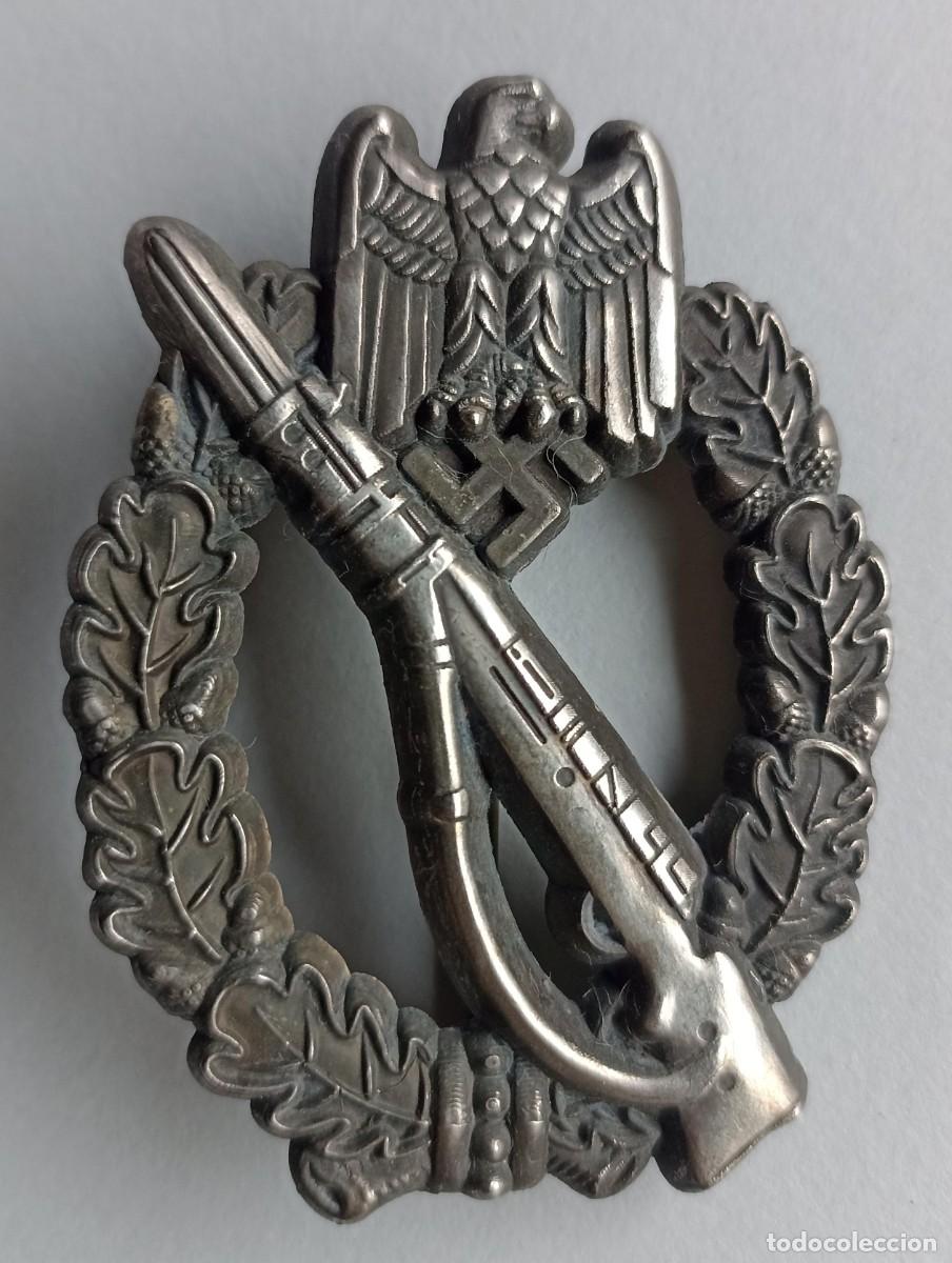 Militaria: Broche, insignia de asalto de infanter&iacute;a de la Whermacht (III Reich Hitler- Nazi- Alemania) WWII
