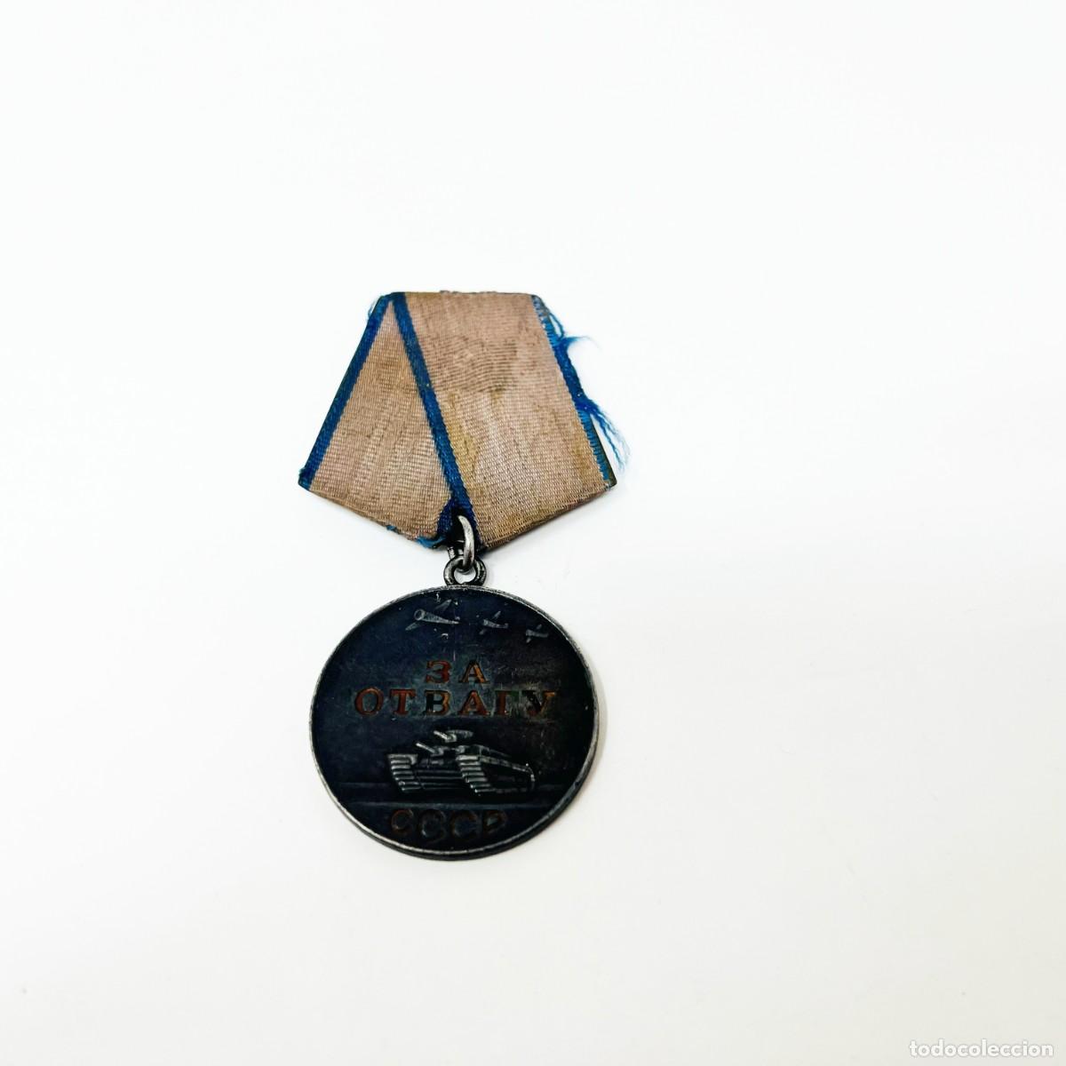 Militaria: Medalla al Valor &ldquo;Za Otvagu&rdquo; URSS Plata 925 &ndash; Segunda Guerra Mundial &ndash; Original Numerada
