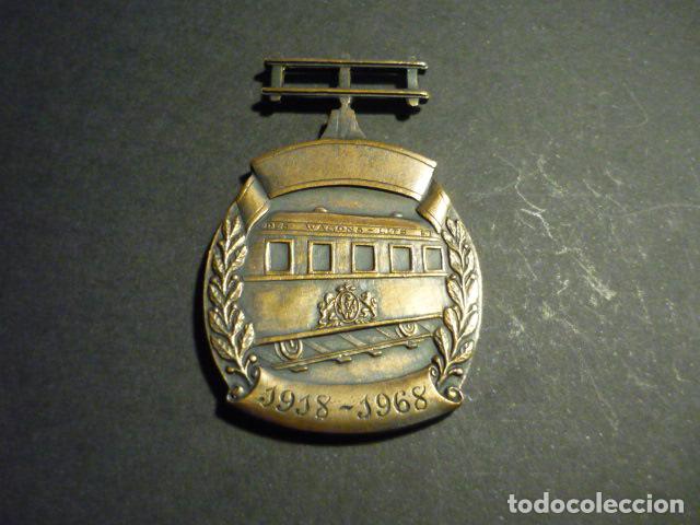 Militaria: MEDALLA DEL 50 ANIVERSARIO DE COCHES CAMAS MUTUA PREVISI&Oacute;N SOCIAL 1918 1968 WAGON LITS