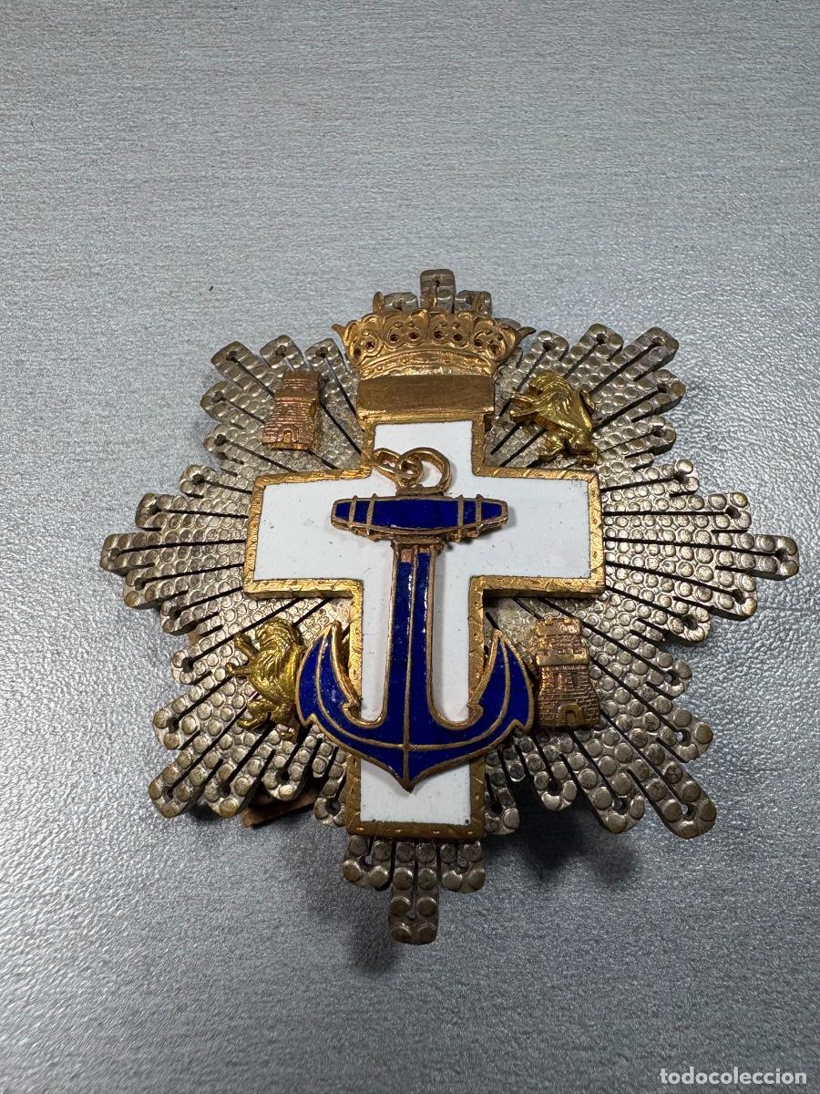 Militaria: Placa de segunda clase al m&eacute;rito naval &eacute;poca de franco
