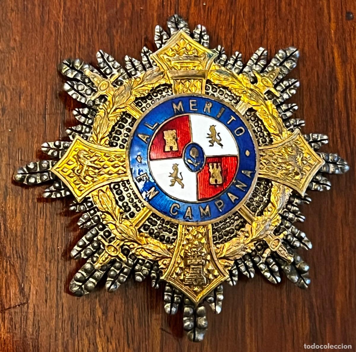 Militaria: Placa &ldquo;Al M&eacute;rito en Campa&ntilde;a&rdquo; / Cruz de Guerra, &eacute;poca franquista, c. 1938&ndash;1975. Condecoraci&oacute;n con