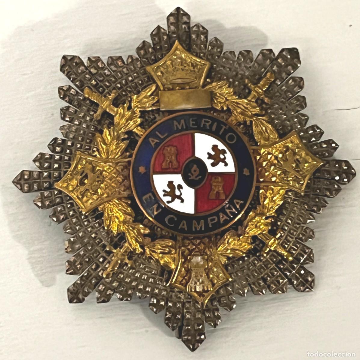 Militaria: Placa de la Cruz de Guerra &ldquo;Al M&eacute;rito en Campa&ntilde;a&rdquo;, Espa&ntilde;a, &eacute;poca Guerra Civil / posguerra. Condecora
