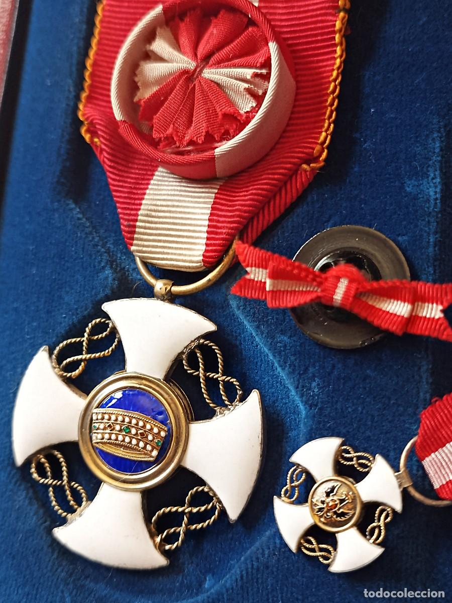 Militaria: ORDEN DE LA CORONA DE ITALIA DE OFICIAL. PLATA CONTRASTADA