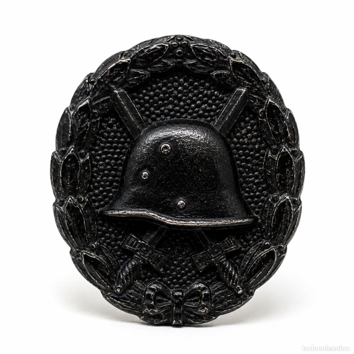 Militaria: Placa de Herido en Negro 1918 Imperio Alem&aacute;n versi&oacute;n Magn&eacute;tica Primera Guerra Mundial