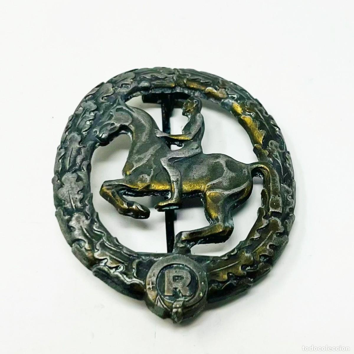 Militaria: Insignia de Jinete Alemana en Bronce &ndash; Reiterabzeichen &ndash; Steinhauer & L&uuml;ck