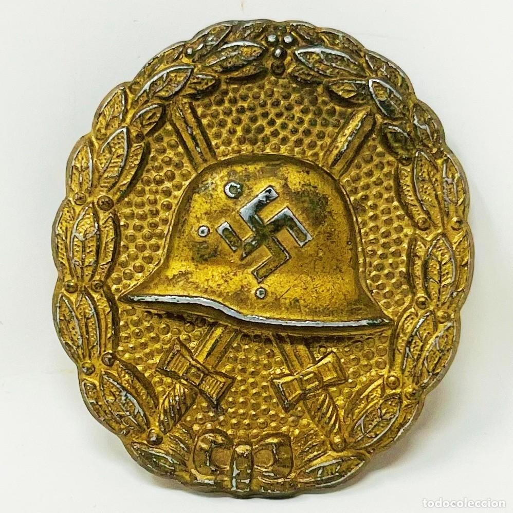 Militaria: Placa de Herido Oro 1939 Legi&oacute;n C&oacute;ndor 1er Tipo Tombac No Magn&eacute;tica