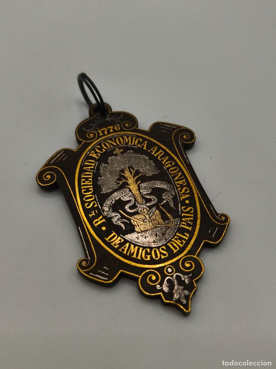 Militaria: Medalla amigos sociedad econ&oacute;mica de Arag&oacute;n