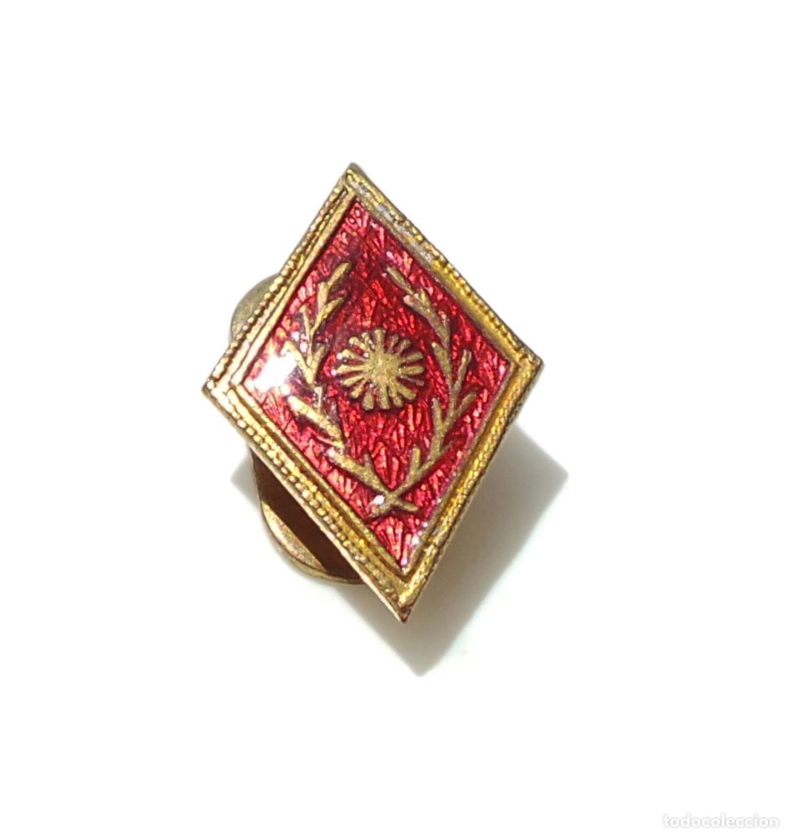 Militaria: DISTINTIVO ESMALTADO. ROMBO DE SOLAPA. INTENDENCIA.