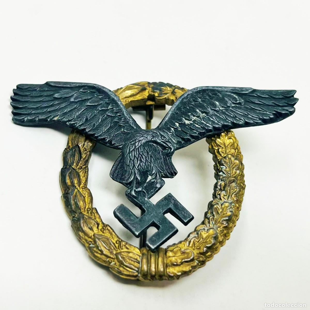 Militaria: Distintivo de Piloto de la Luftwaffe (Flugzeugf&uuml;hrerabzeichen) &ndash; Rudolf Souval Viena &ndash; Posguerra