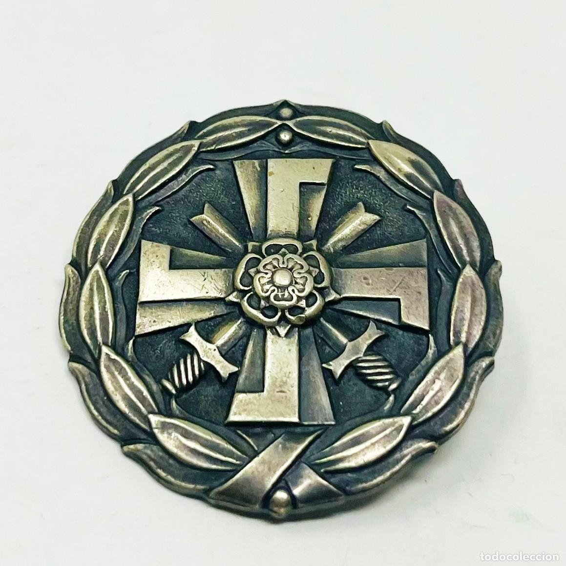 Militaria: Insignia Finlandesa de Herido e Inv&aacute;lido de Guerra 1939-1945 &ndash; Sotavammaismerkki &ndash; Hopea Jaloste Hel