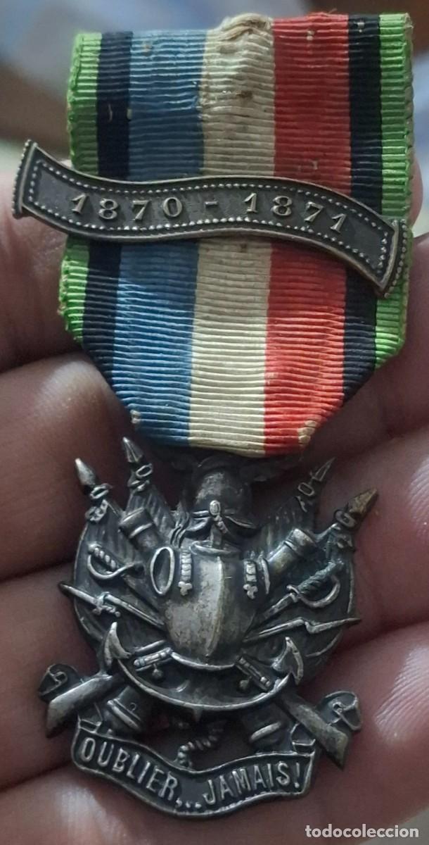 Militaria: Medalla francesa de plata conmemorativa guerra franco prusiana 1870 1871