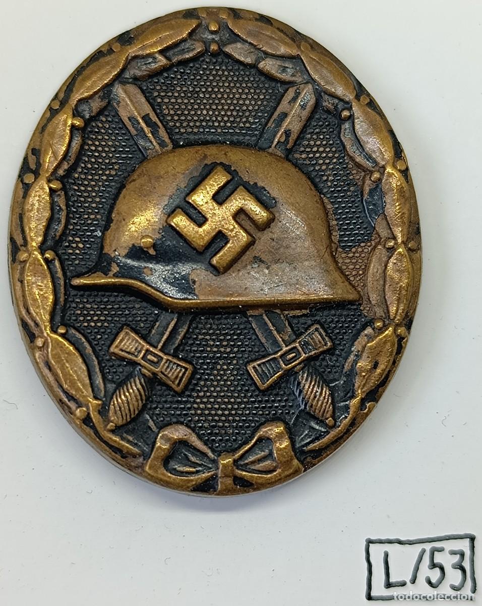 Militaria: Medalla de herido 1939 clase negra. Marcada &rdquo;L/53&rdquo;.