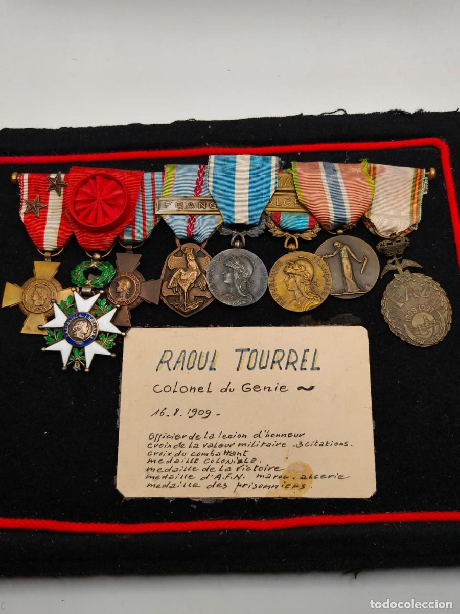 Militaria: Pasador de medallas coloniales francesas