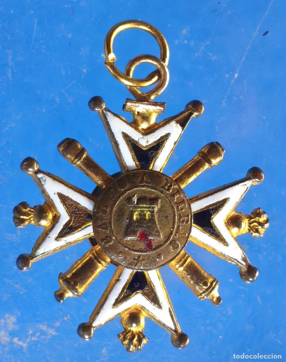 Militaria: Muy peque&ntilde;a medalla. Tercer sitio de Bilbao. 1836. Primera Guerra Carlista.