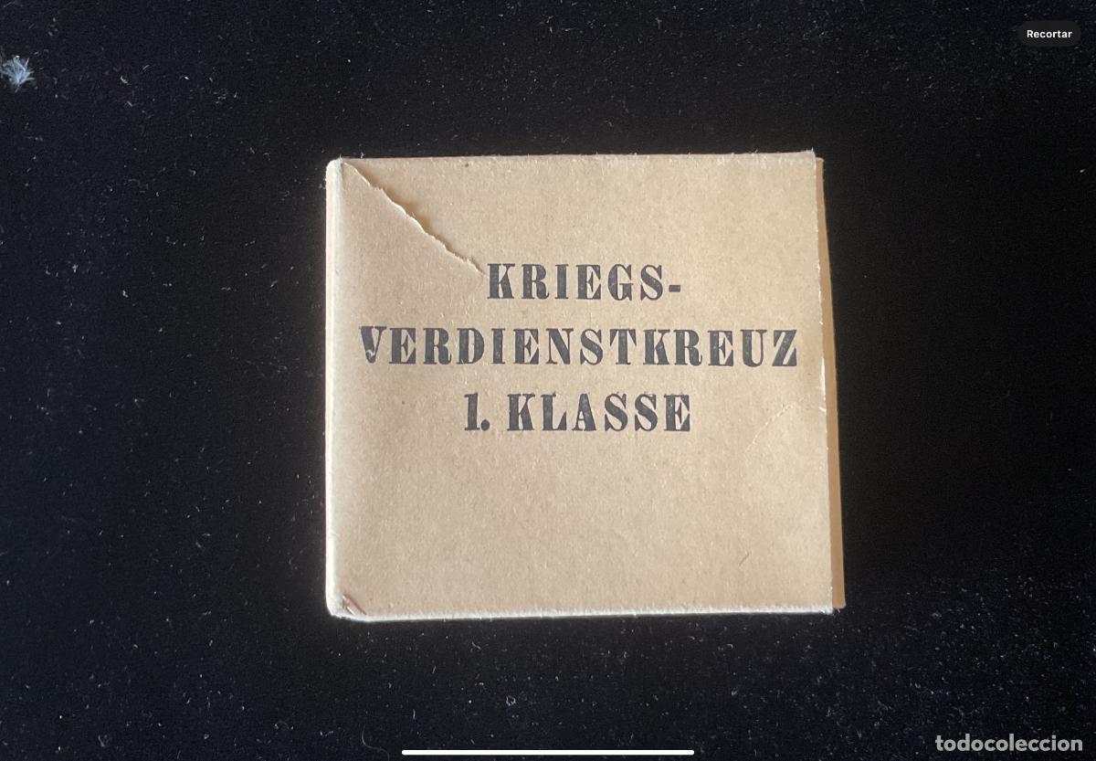 Militaria: CAJA CART&Oacute;N EXTERNA PARA ESTUCHE DE UNA KVK 1&ordf; CLASE .ALEMANIA III REICH.