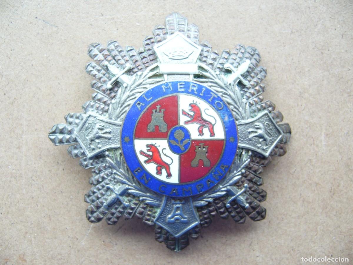 Militaria: Placa Cruz de Guerra - Al M&eacute;rito en Campa&ntilde;a MALDE Coru&ntilde;a