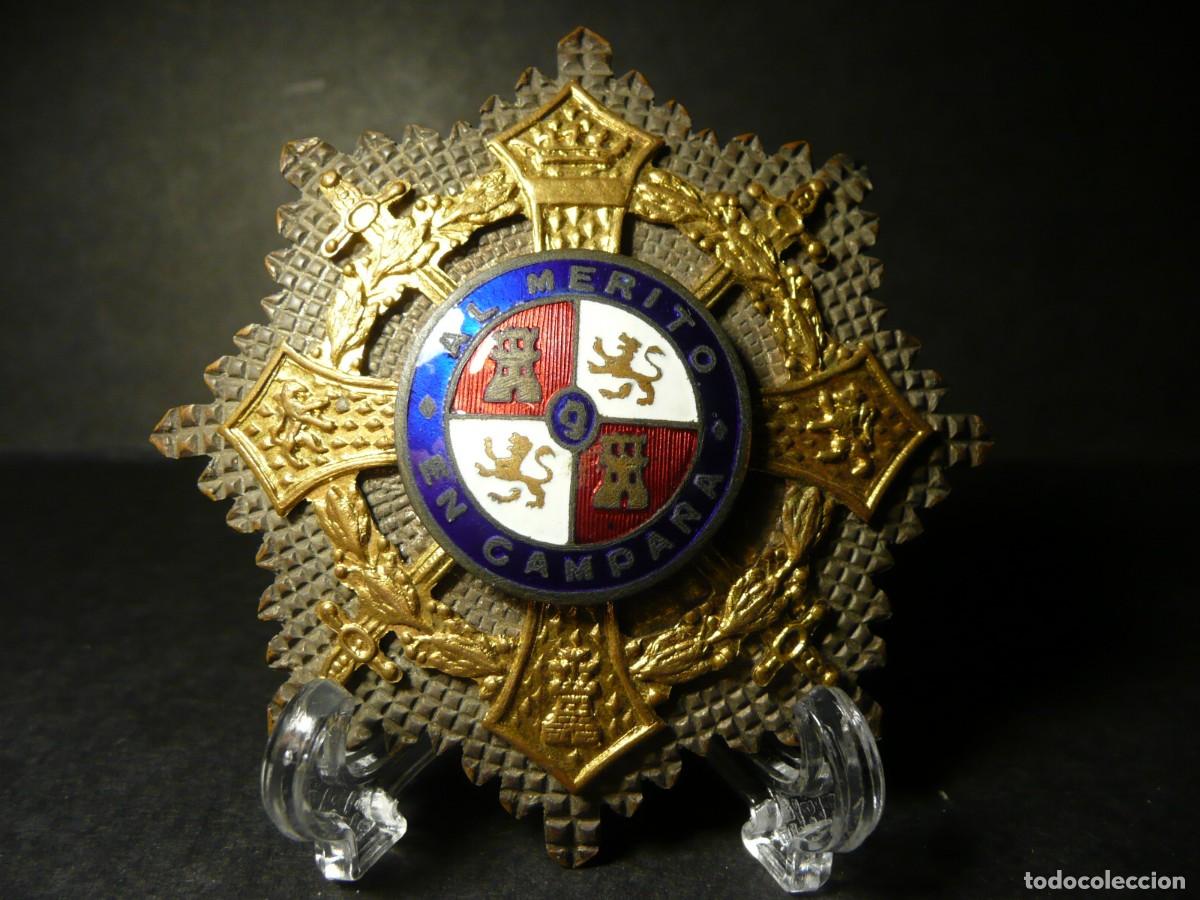 Militaria: Placa Cruz de Guerra - Al M&eacute;rito en Campa&ntilde;a ESTABLECIMIENTOS FLANDEZ