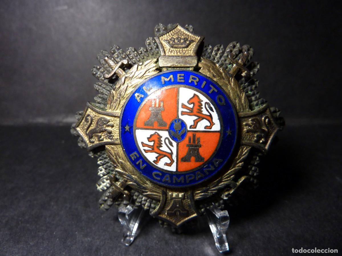 Militaria: Placa Cruz de Guerra - Al M&eacute;rito en Campa&ntilde;a MALDE Coru&ntilde;a