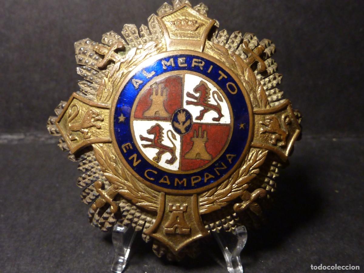 Militaria: Placa Cruz de Guerra - Al M&eacute;rito en Campa&ntilde;a MALDE Coru&ntilde;a