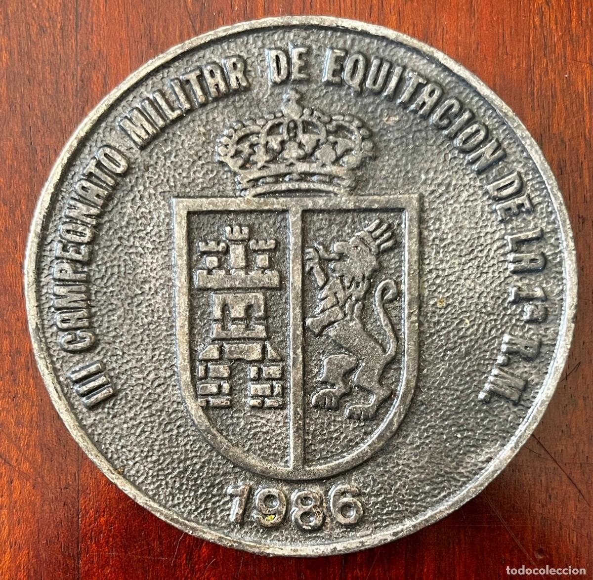 Militaria: MEDALL&Oacute;N DE BRONCE MILITAR. UER CABALLER&Iacute;A III CAMPEONATO MILITAR DE EQUITACION DE LA 1&ordf; R.M.1986. M