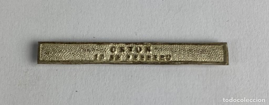 Militaria: Pasador ONTON 15 DE FEBRERO de la Medalla de Alfonso XII de 1875 3&ordf; Guerra Carlista