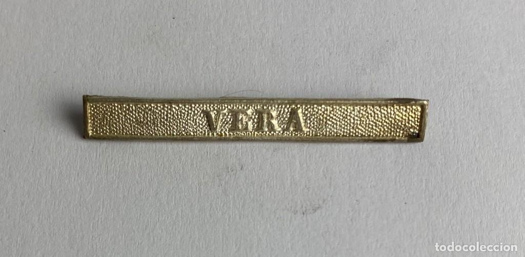 Militaria: Pasador VERA de la Medalla de Alfonso XII de 1875 3&ordf; Guerra Carlista