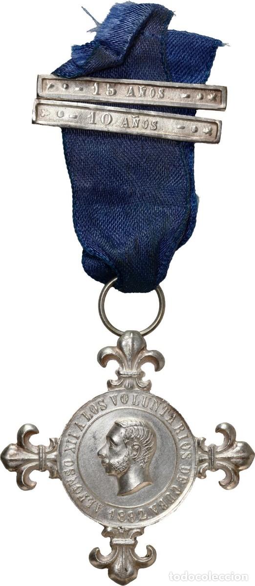 Militaria: ALFONSO XII - MEDALLA A LOS VOLUNTARIOS DE CUBA - PLATA - A&Ntilde;O 1882 -
