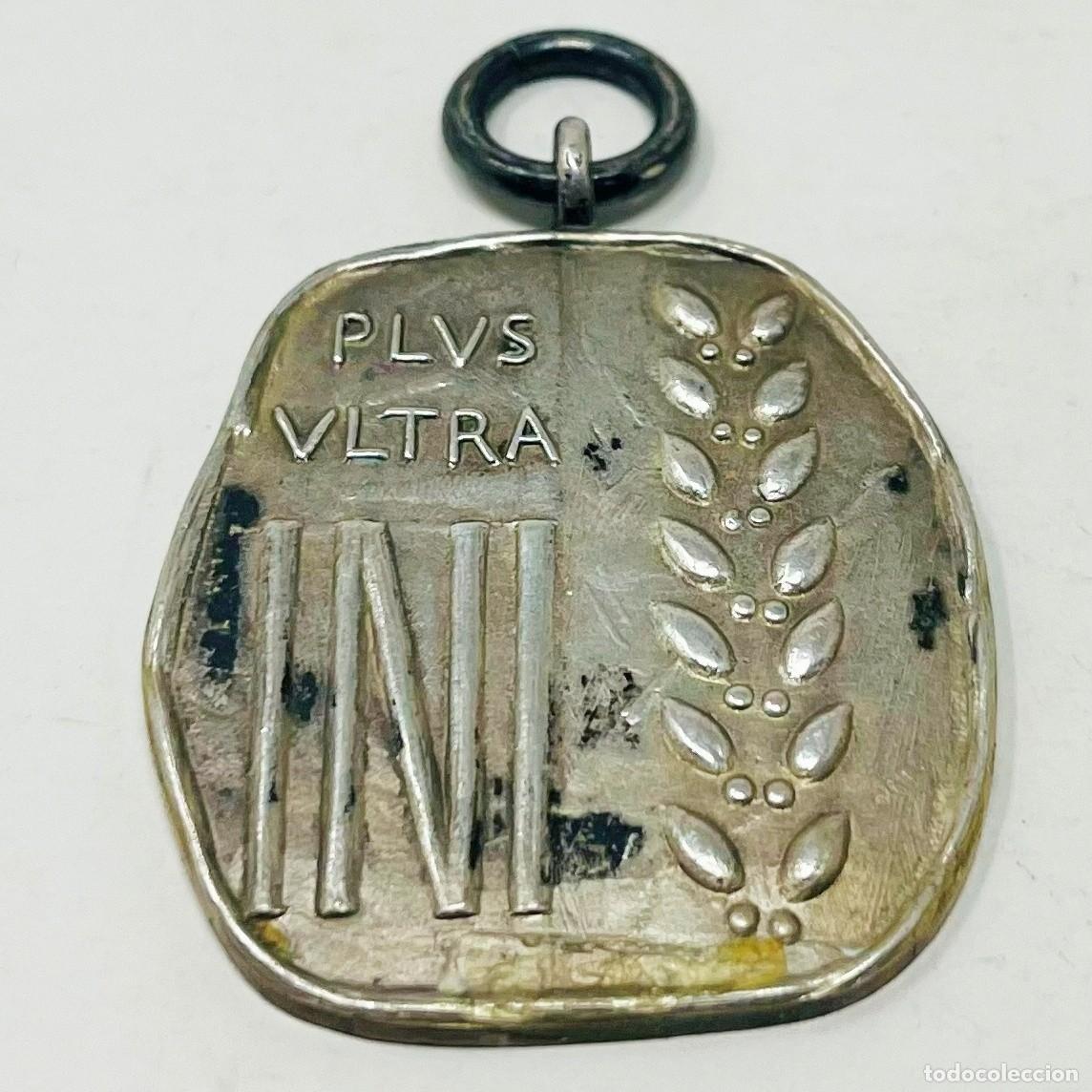 Militaria: Medalla Plus Ultra INI Plata 925 Original &ndash; Instituto Nacional de Industria &ndash; 41,31 g &ndash; &Eacute;poca Franco
