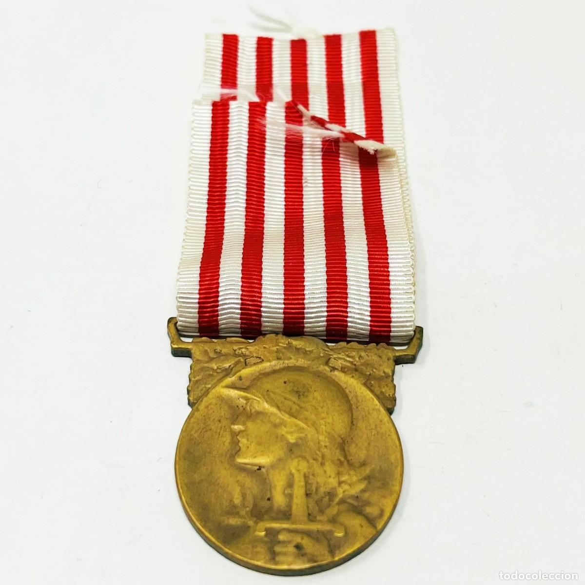 Militaria: Medalla Conmemorativa Gran Guerra 1914-1918 Francia &ndash; Bronce Original &ndash; Alexandre Morlon &ndash; Primera G