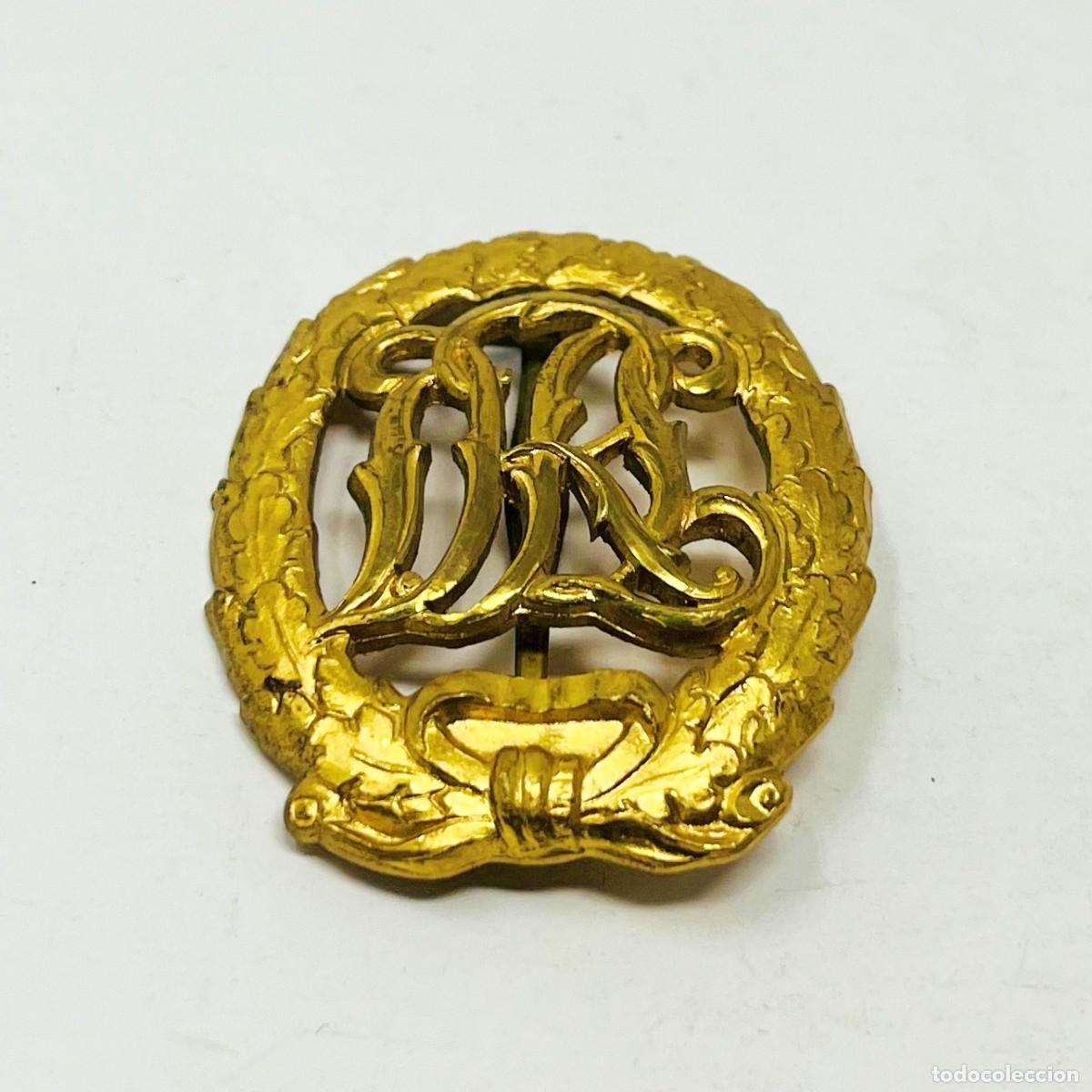 Militaria: Insignia Deportiva Alemana DRL Oro 1933-1937 Original Alemania Pre-Esv&aacute;stica Reichssportabzeichen