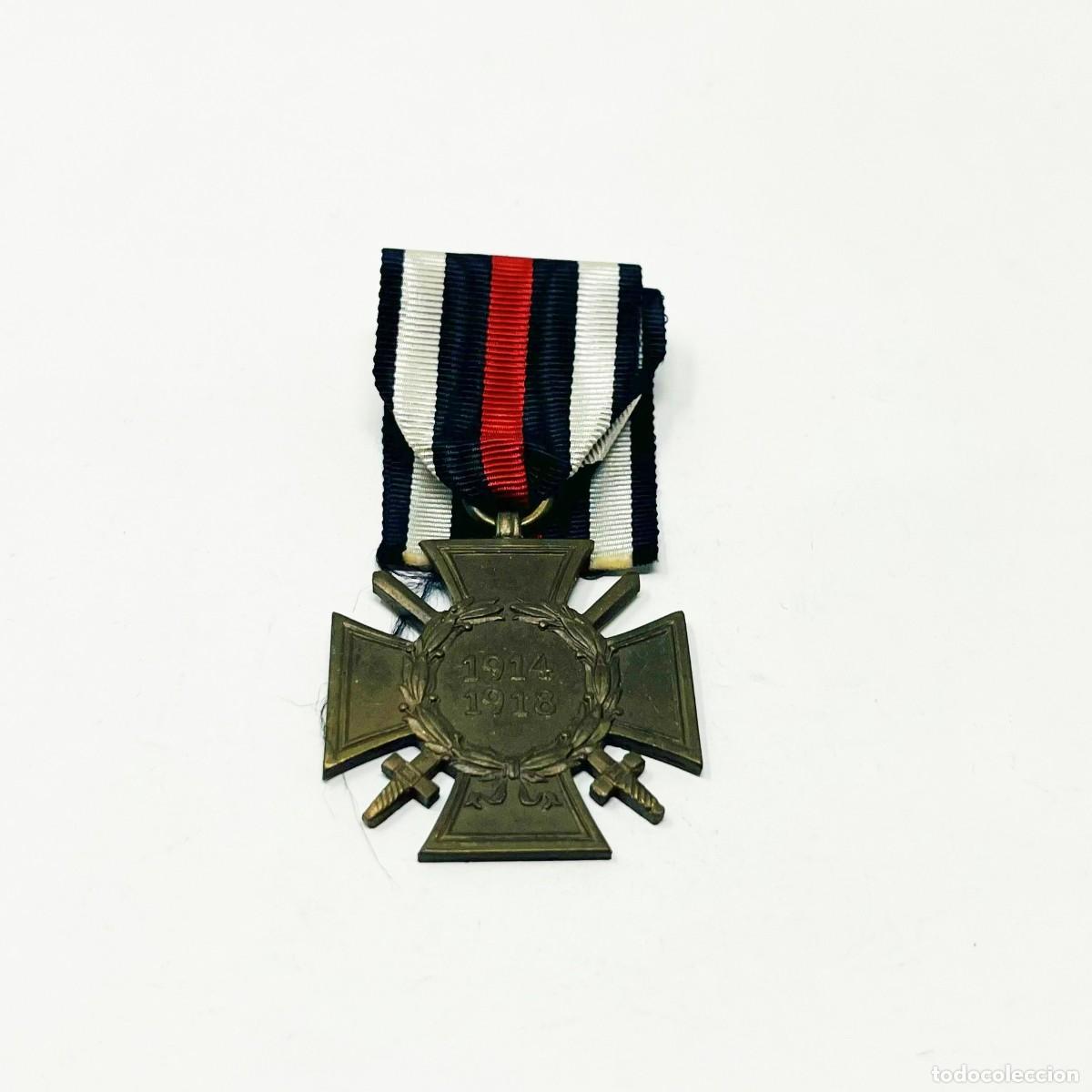 Militaria: Cruz Hindenburg con Espadas ESL Original Alemania 1934 Veterano Primera Guerra Mundial