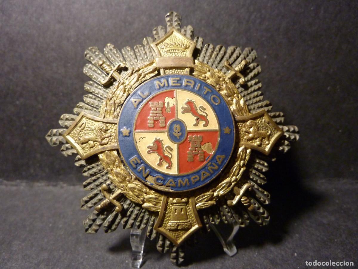 Militaria: Placa Cruz de Guerra - Al M&eacute;rito en Campa&ntilde;a MALDE Coru&ntilde;a