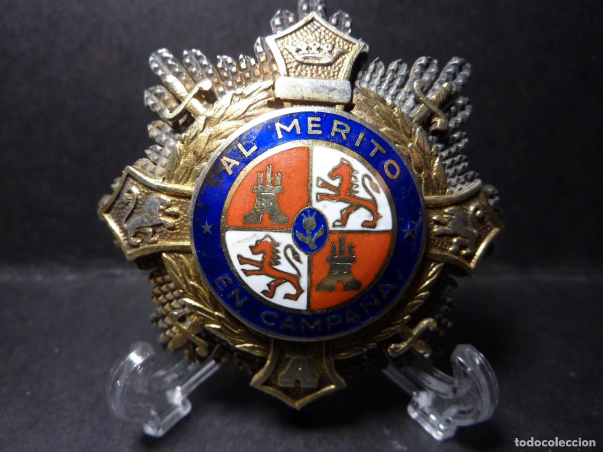 Militaria: Placa Cruz de Guerra - Al M&eacute;rito en Campa&ntilde;a MALDE Coru&ntilde;a